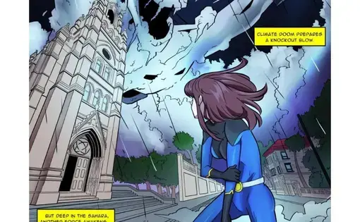 the comic cover for flood woman v sandman