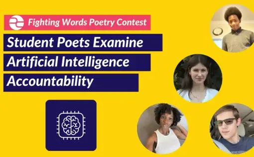 Decorative graphic showing the headshots of student poets