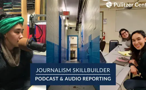 Decorative graphic for audio Journalism Skillbuilder lesson