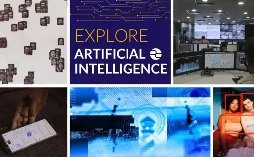 Decorative graphic reading "Explore artificial intelligence"