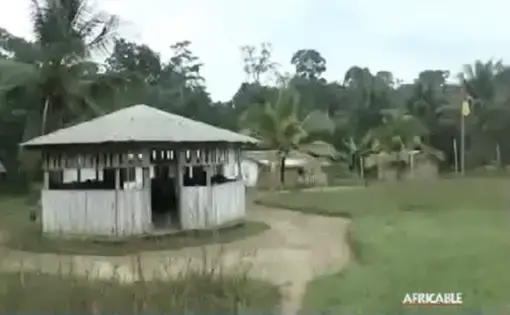 A white house in a village of south Cameroon