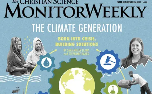 The Christian Monitor Weekly cover: "The Climate Generation"