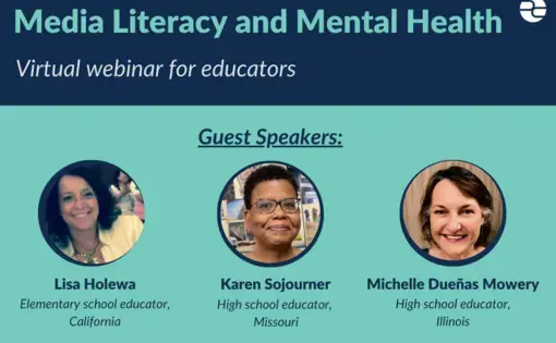 Event graphic featuring the faces of the three teacher presenters