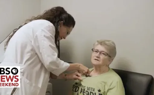 youtube thumbnail of a doctor listening to a patient's heart