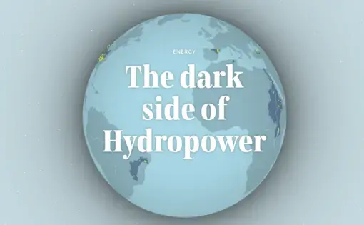 title graphic against blue globe rendering