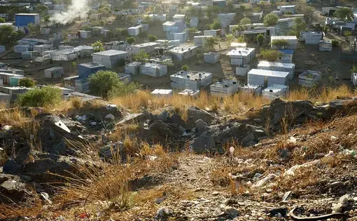 Defecation area in Havana settlement, Windhoek, Namibia