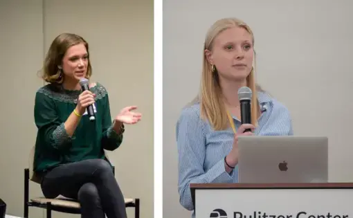 Catherine Cartier and Audrey Thibert speak at Washington Weekend