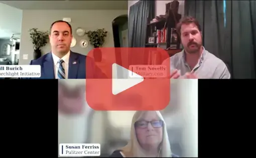 Bill Burich, Thomas Novelly, and Susan Ferriss on Zoom