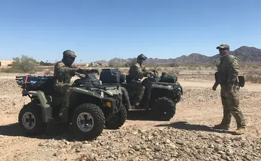 Yuma Sector, Ariz. / US - June 01, 2017: Customs and Border Protection agents from Yuma and El Centro Sectors on off road vehicles for a southern Arizona desert search and rescue demonstration. Image by Rebekah Zemansky/Shutterstock.