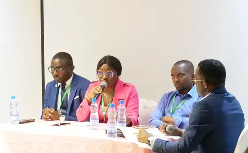 young professionals speak in a conference-debate