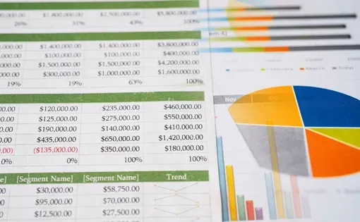 Spreadsheets and charts. Image by sasirin pamai/Shutterstock.
