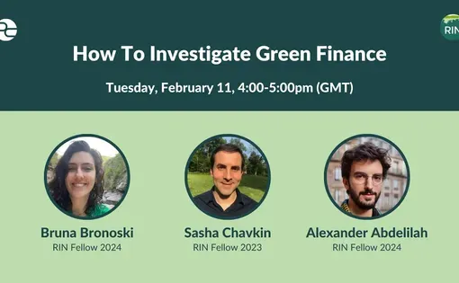 How To Investigate Green Finance (Webinar)