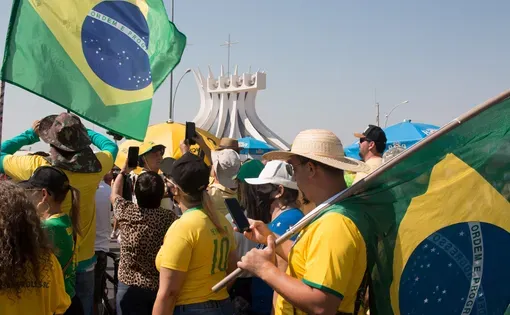 Brasilia, DF, Brazil, September 7, 2021; Thousands of Brazilians take to the streets in Support of current President Jair Bolsonaro on Brazil’s Independence know as Day “Sete de Setembro”