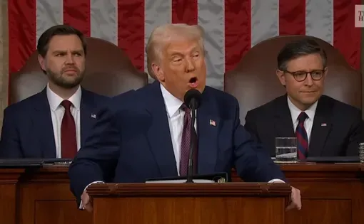 U.S. president Trump speaks to Congress. Screenshot from "Trump, Texas GOP’s Deregulation Push Sparks Hope And Fear In The Oil Field" video