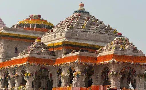 Ram Mandir temple in Ayodhya. Image by PolarBearr_1417/Shutterstock.
