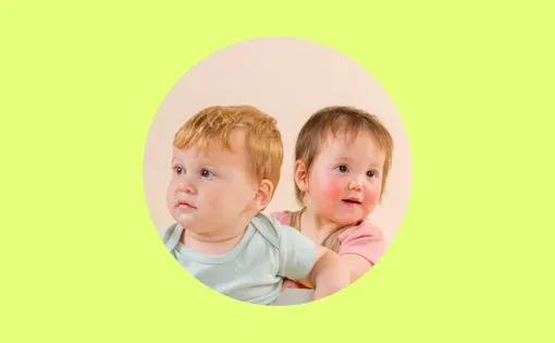 graphic of two babies