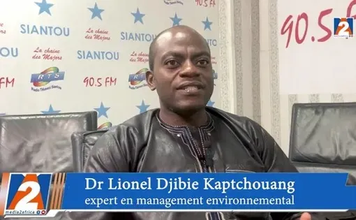 an expert in environmental management speaks to the camera