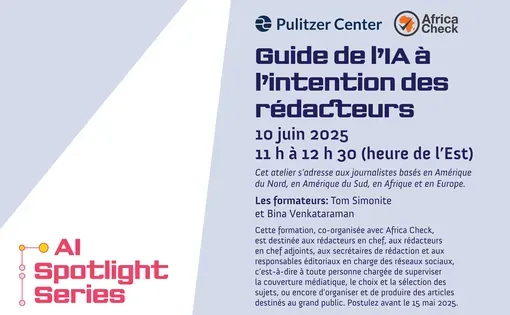 Guide de l'IA à l'usage des rédacteurs avec Africa Check