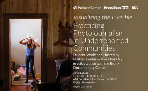 Event title overlayed on image of girl from project Hollowed Out