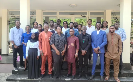 group photo of attendees at the climate awareness workshop at the University of Lagos