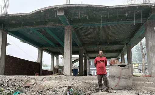 Sadhan Vishwakarma had two shops and four godowns in a building that was washed away in the 2023 flood. Image by Vaishnavi Rathore.