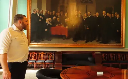 Steffen Larsen in the Christiansborg Palace