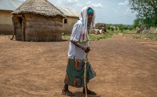 A woman walking