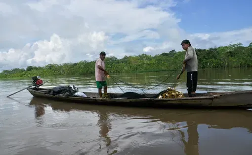Two men in boat