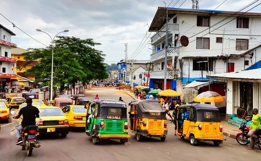 Liberia street and buildings