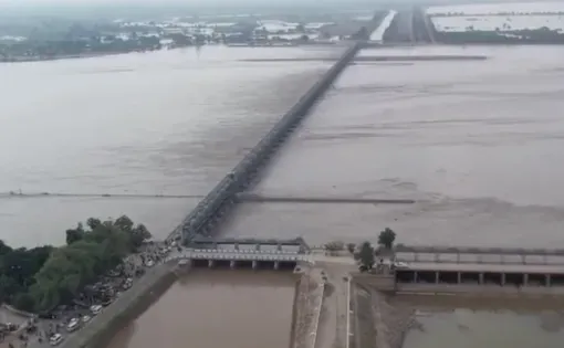 A flooded area