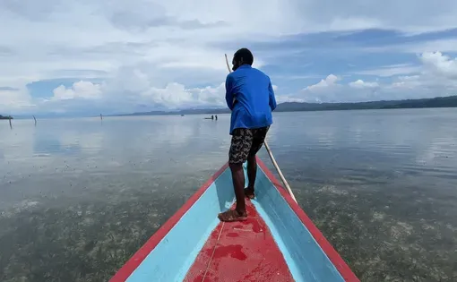 Person on boat
