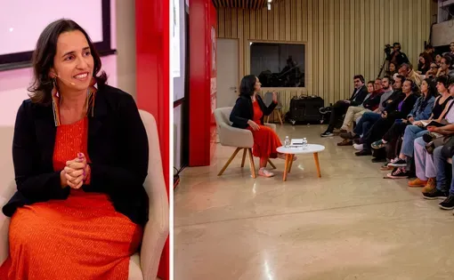 Flora Pareira delivers a masterclass, bridging journalism and impact at Festival Gabo. Image credits: Festival Gabo