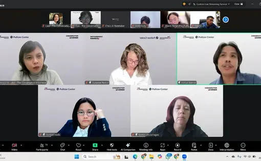 Screenshot of a Zoom webinar
