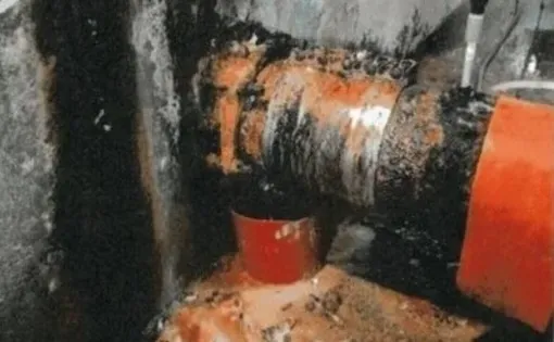 A corroded pipe