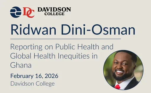 Grantee Ridwan Dini-Osman To Visit Davidson College event poster