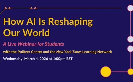 Graphic with the event title, How AI Is Reshaping Our World.