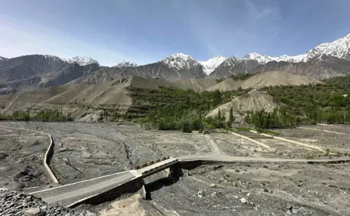 The gradual rise in temperatures is forcing the melting of glaciers, increasing the risk of flooding, damage to infrastructure, loss of life and land, threat to communities, and water scarcity. Image by Faras Ghani/Al Jazeera.