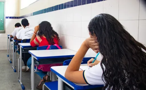 Students in a classroom