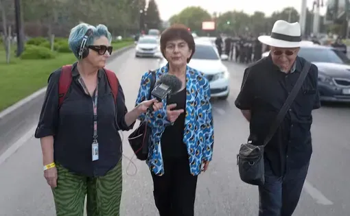 The political conflict is ‘a very existential moment in the modern history of Georgia, and if we lose this fight, tomorrow it can become Belarus,’ says Keti Khutsishvili, director of Civil Society Foundation. She’s flanked by IDEAS contributors Malgorzata Zerwe (left) and David Zane Mairowitz.