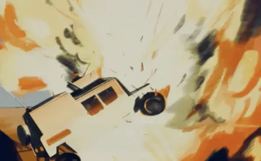 Illustration of explosion.
