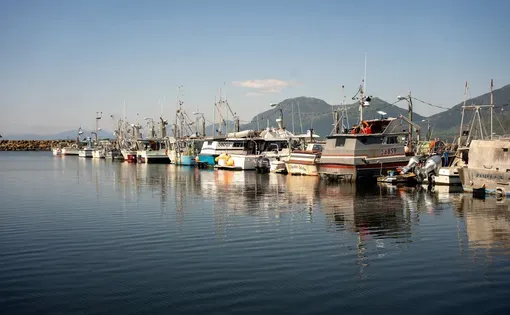 Fishing boats line the harbor in Metlakatla, a Tsimshian village south of Ketchikan in Southeast Alaska. Image by Jack Darrell | KRBD