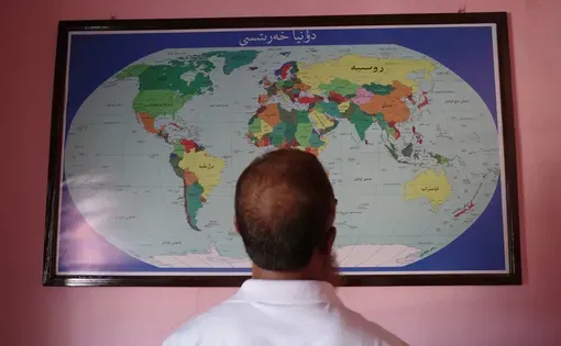 Man looking at a map