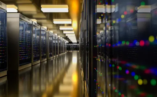 Server. Server data center. Backup, mining, hosting, mainframe, farm and computer rack with storage information.