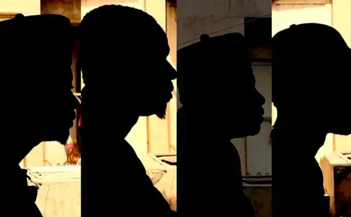 Silhouettes of artisanal gold miners who work for terrorists in Zamfara; photographed against the light to conceal their identities. Photos: Abdullah Tijani