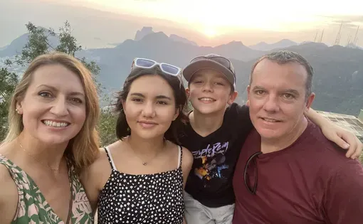 The McMahon family enjoys a trip to Rio de Janeiro in 2023. Courtesy McMahon Family