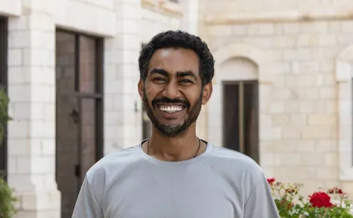 Endalkew Yemani Tesma, shown here in Jerusalem on Aug. 14, 2023, faces the possibility of deportation. (Theia Chatelle)