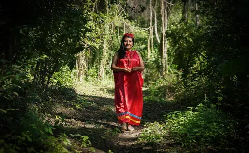 Naty Valdez, líder guaraní de Yariguarenda, Salta