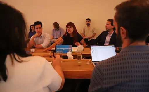 Imagen tomada durante el encuentro en Santiago ‘Infraestructuras en debate. Datos, territorios y gobernanza en Chile’, que contó con el apoyo del Centro Pulitzer. Foto por Rodrigo Muzzio