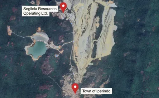 Satellite images show Iperindo was within a three-kilometre radius of the mine when Thor started blasting in mid 2021.