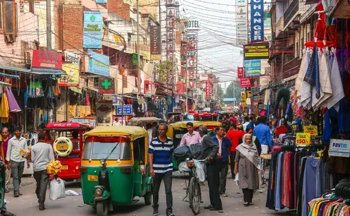 A market in New Delhi, India